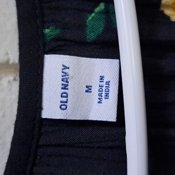 Old Navy Black Floral Tie /W Tassel Long Sleeve Dress. Sze Medium NWOT - Picture 9 of 9